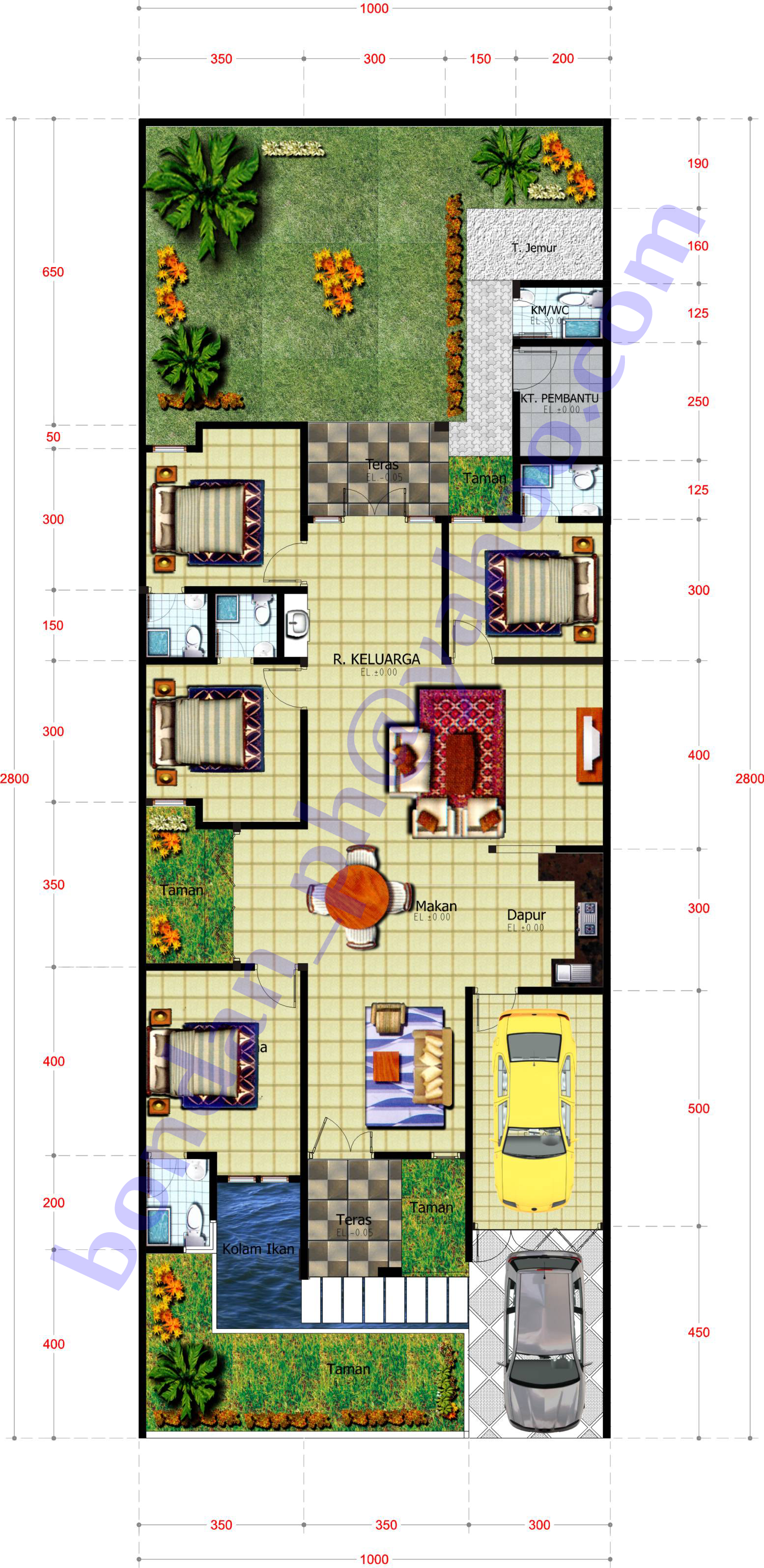  Denah  Rumah  Minimalis  Luas Tanah 90m2 rumah  minimalis  cat 